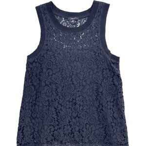 IMNYC Isaac Mizrahi Black Lace with Liner Tank Top​​​​​​